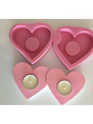 Ipek Hobi Çift Kalpli Mumluk Seti