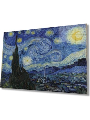 Marsilyan Vincent Van Gogh Cam Tablo, Ev ve Ofis Duvar Dekoru Hediyelik Büyük Tablo Dayanıklı Cam