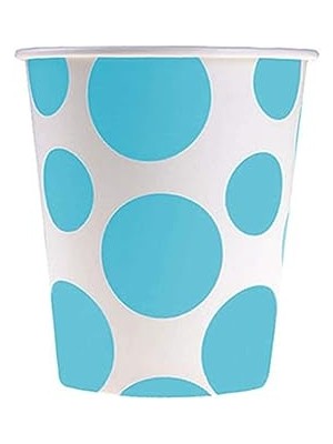 TM-BRD-0193 Karışık Puantiyeli Karton Bardak, Turkuaz