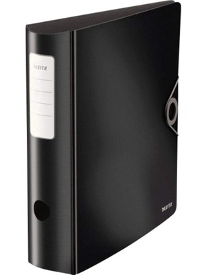 180° Active Solid Geniş Klasör, Siyah, A4, 82 mm Genişliğinde Yuvarlak Sırt, Elastik Bantlı, Hafif Polyfoam Malzeme, 10471095