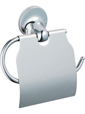 Marin A44945 Kapaklı Tuvalet Kağıtlığı, 10 x 10 x 10 Cm; 360 Gram, Krom