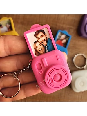 ArtPera 3D ARTPERA3D Mini Polaroid Anahtarlık Çanta Aksesuarı - Fotoğraf Koyulabilir Bölmeli