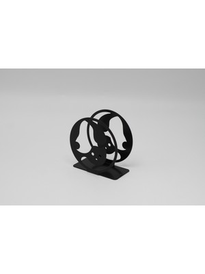 Mavi Trend Metal Masa Üstü Sofra Dekoratif Siyah Modern Peçetelik