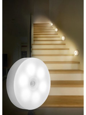 Hareket Sensörlü USB Şarjlı LED Işık Lamba Oda Mutfak Salon ve Merdiven Işıklandırma