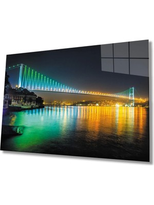 Istanbul Boğazı Manzara 4mm Dayanıklı Cam Tablo Temperli Cam