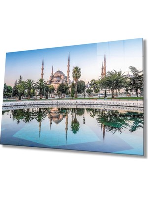Istanbul Cami Manzara 4mm Dayanıklı Cam Tablo Temperli Cam