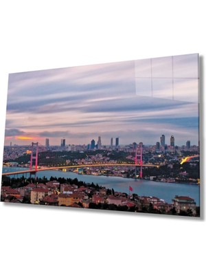 Istanbul Boğazı Manzara 4mm Dayanıklı Cam Tablo Temperli Cam
