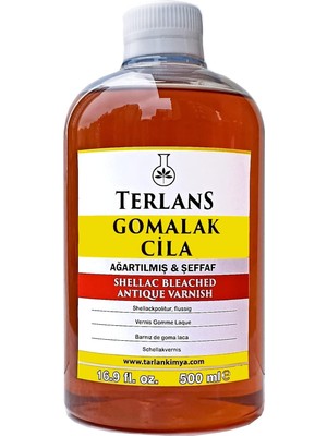 Ağartılmış Şeffaf Gomalak Cilası 500 ml Shellac Bleached