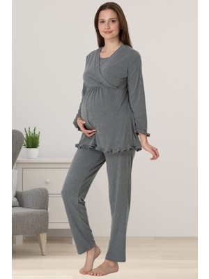 Effortt Füme Hamile Lohusa Pijama Takımı