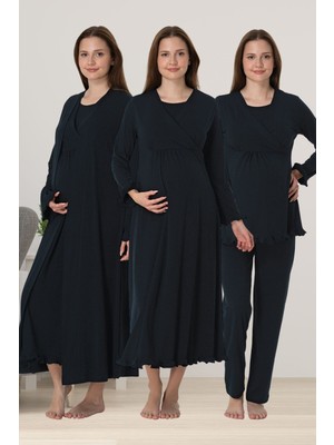 Effortt Lacivert Hamile Lohusa Set