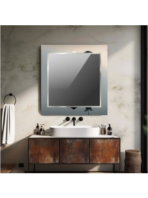 Marsilyan Dekorarif Desenli Kare Duvar Aynası 180