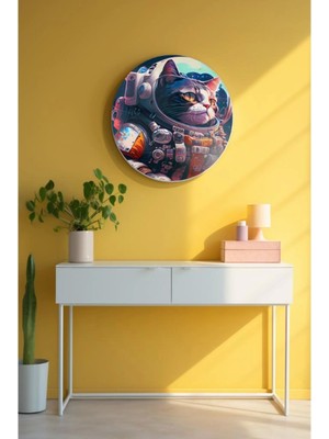 Yuvarlak Sanatsal, Dekoratif Baskı Cam Tablo 126