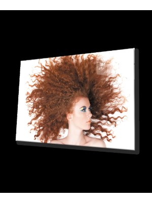 Marsilyan- Kadınlar Kıvırcık Saç Cam Tablo
