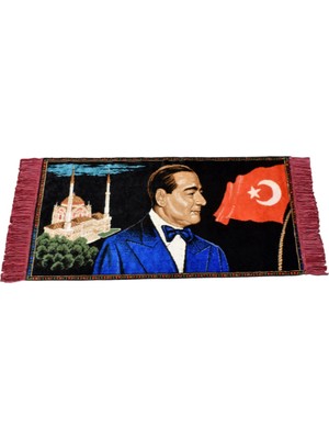 Yeni Merhum Adnan Menderes Tasvirli Portre Duvar Halısı 5609