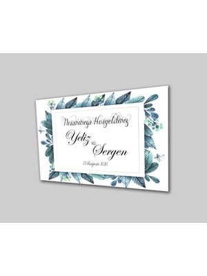 Marsilyan- Düğün Nişan Hoşgeldiniz Cam Tablo