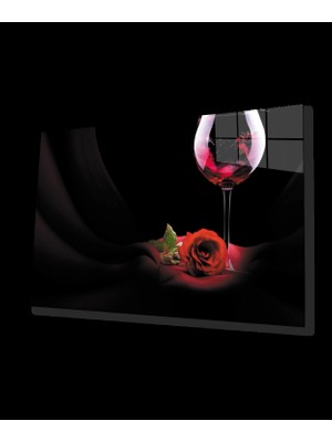 Marsilyan- Kadeh ve Gül Cam Tablo   Chalice And Rose