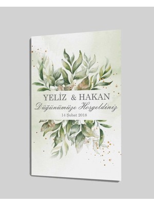 Marsilyan- Düğün Nişan Hoşgeldiniz Cam Tablo