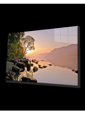 Marsilyan- Gün Batımı Manzarası Cam Tablo