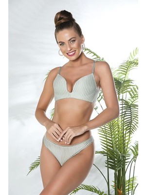 Belle Vista Dekolte Sütyen ve String Takım Mint Yeşili (BRF31772)
