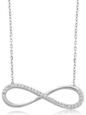 HS Demirci 925 Ayar Gümüş Sonsuzluk Kadın Gümüş Kolye