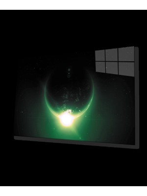 Marsilyan- Evren Neon Yeşil Işık Küre Universe