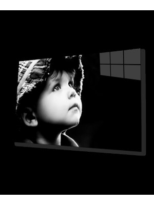 Marsilyan- Siyah Beyaz Insan Fotoğrafları Kadın Cam Tablo