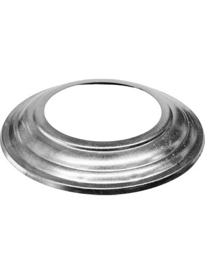 Yuvarlak Galvanizli Gri Soba Boru Aynası Çemberi Halkası Kapağı 13*23CM