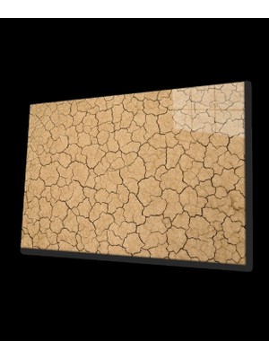 Marsilyan- Çöl Kuru Çatlak Toprak  Cam Tablo