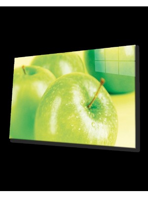 Marsilyan- Yeşil Elmalar Cam Tablo Green Apple