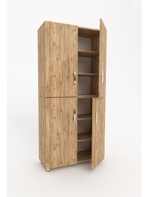 3G Tasarım Modüler Dört Kapaklı Çok Amaçlı Ofis Dolabı Evrak Dolabı 3G-039-KD-A.ÇAM/90x37x190h