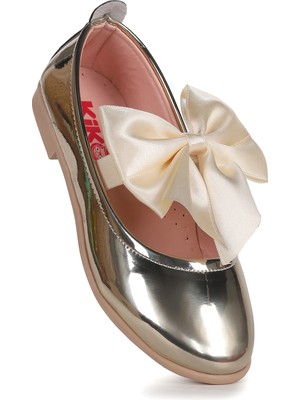 Kiko Kids Tari Fiyonk Lastikli Kız Çocuk Babet Ayakkabı