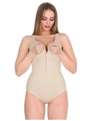 Agraflı Kalın Askılı Çıtçıtlı Body Korse