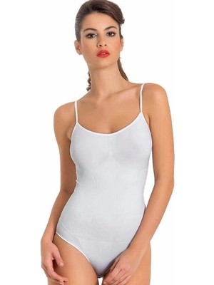Miss Fit Bayan Ince Askılı Korsajlı Body 1903