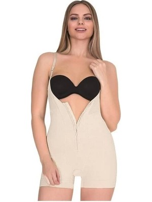 Agraflı Kalın Askılı Kısa Paça Badi Korse