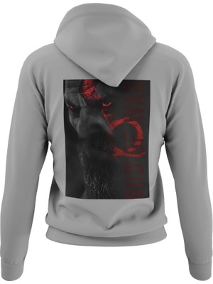 Terzili Giyin God Of War Baskılı Erkek Kapüşonlu Sweatshirt