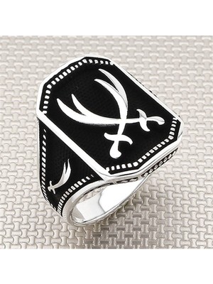 Moda Gümüş Evi Erkek Zülfikar Kılıçlı 925 Ayar Gümüş Yüzük