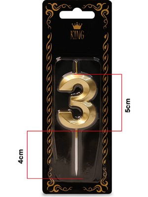 Cugy Rakam Seçenekli Doğum Günü Pasta Mumu Gold Parti Mum