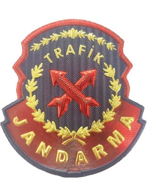 Single Sword Jandarma Trafik Plastik Göğüs Arması - Patch - Peç