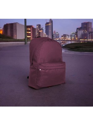 Günlük Seyahat Kurs Sirt Çantasi Plain Dark Blue Daily Travel Course Backpack(Hugbag)