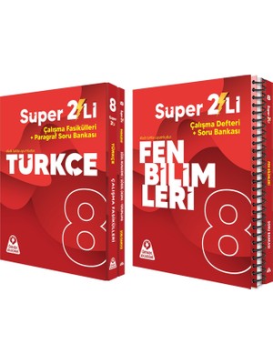 Örnek Akademi Yayınları (Sınıf: 8)  Süper İkili  Türkçe ve Fen Bilimleri Seti 2 Kitap