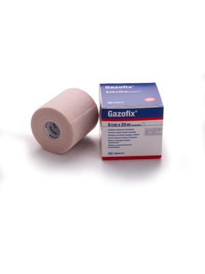 Gazofix 8cm x20m LF Bsn Fiksasyon Bandajı Ten