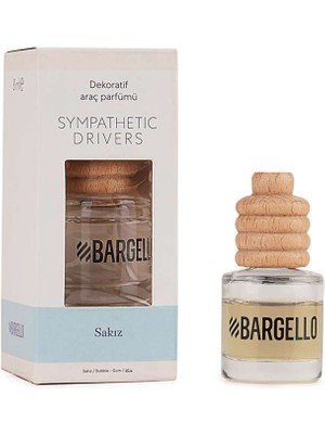 Bargello Dekoratif Araç Parfümü 8 ml – Sakız Kokusu, Ahşap Kapaklı Şişe, Uzun Süre Kalıcı Ferah Aroma