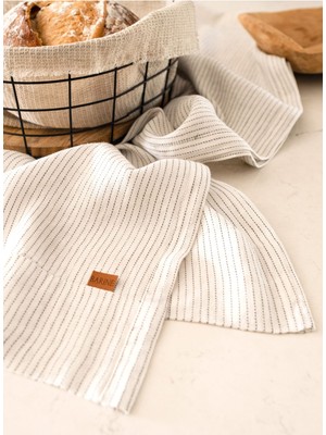 Barine Keten Runner Siyah Çizgili