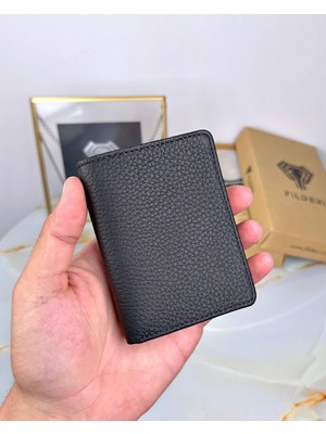 Minimal Cüzdan Mıknatıslı Çok Bölmeli Hakiki Deri