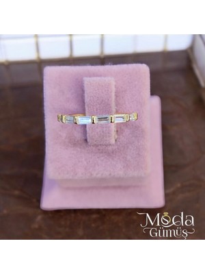 Moda Gümüş Evi 925 Ayar Gümüş Yarım Tur Yüzük & Alyans ( Model 2)