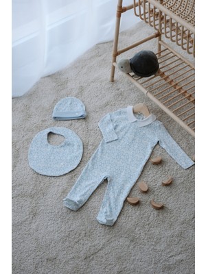 Atelier Babbi 3'lü Yenidoğan Seti - Ikat / Mavi