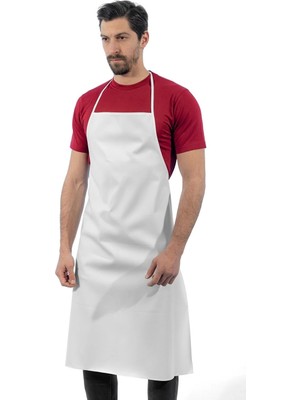 Pvc Beyaz Askılı Önlük Unisex
