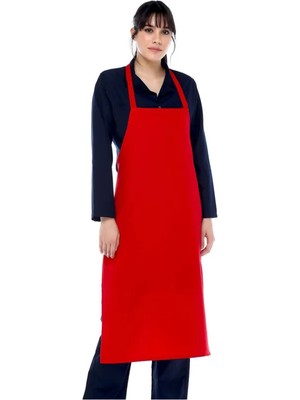 Kırmızı Askılı Önlük Unisex