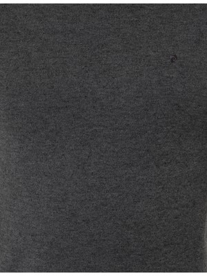 Pierre Cardin Erkek Gri Melanj Slim Fit Bisiklet Yaka Basic Triko Kazak 50248582-VR086