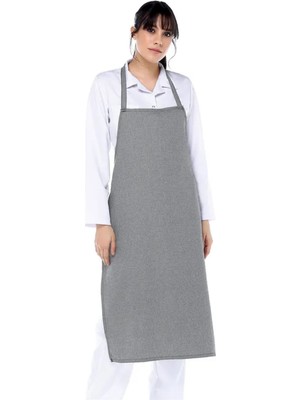 Pötikare (Gri-Beyaz) Askılı Önlük Unisex